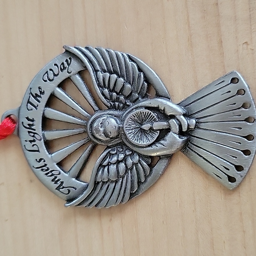 Pewter Angels Light The Way Ornament - Picture 2 of 4